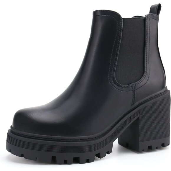 Stylish Women's Platform Ankle Boots - Perfect for Work & Casual Outings - Picture 1 of 6